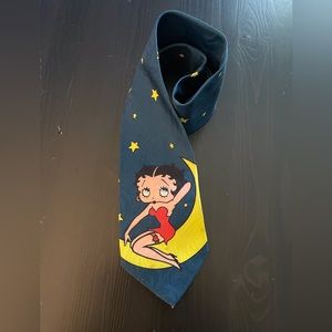 Betty Boop on the moon collection silk tie